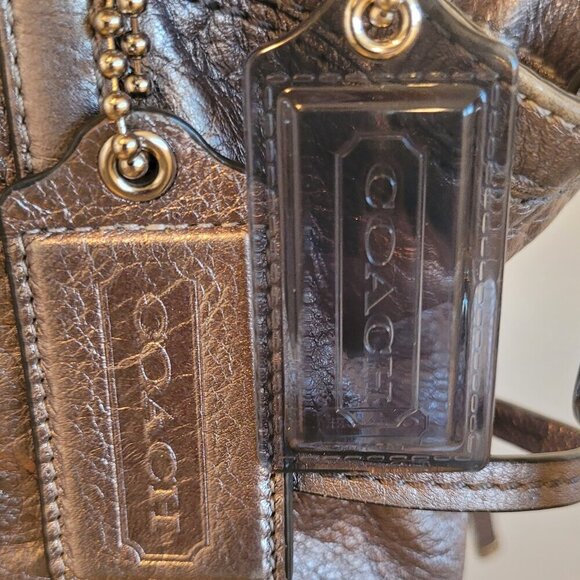 Coach Audrey Medium Cinched North South Tote Gunmetal Silver - Picture 10 of 12